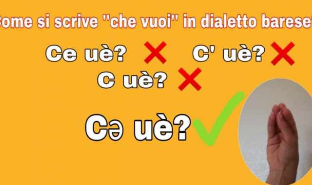 Come si scrive il dialetto barese? Il segreto  "fotografare il suono con le orecchie"